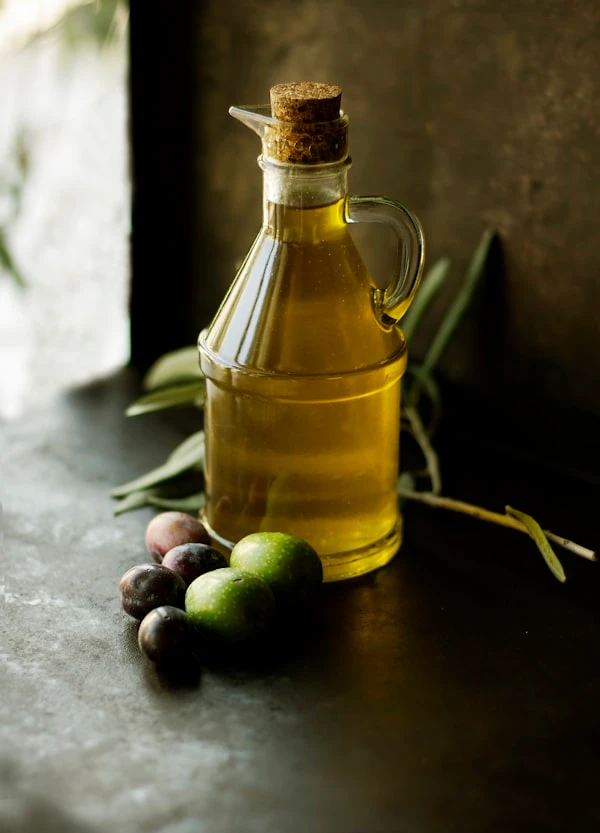 Bottle of extra virgin olive oil