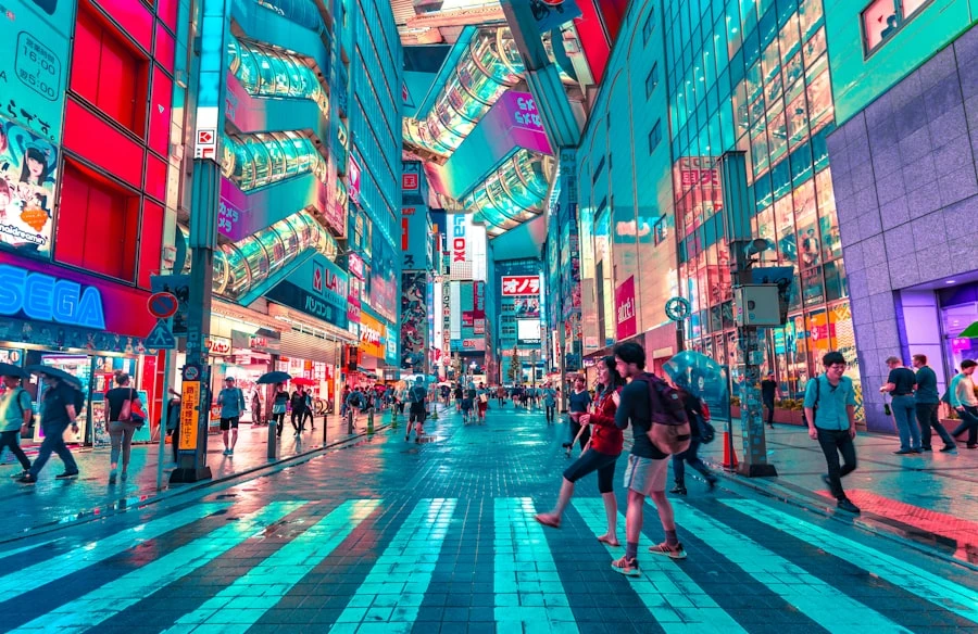 Tokyo city skyline at night