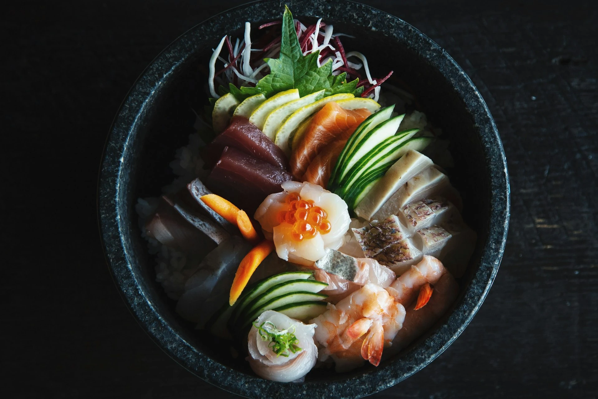 Premium fresh seafood selection on ice