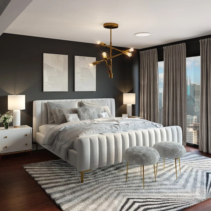 The Mackenzie Room — colonial bedroom with garden views and original writing desk