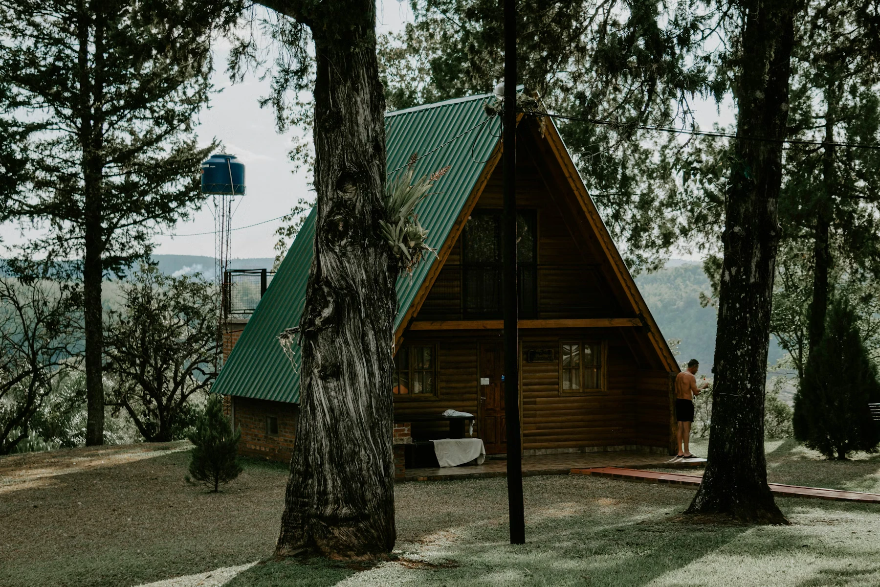 A-frame retreat in the upper estate forest