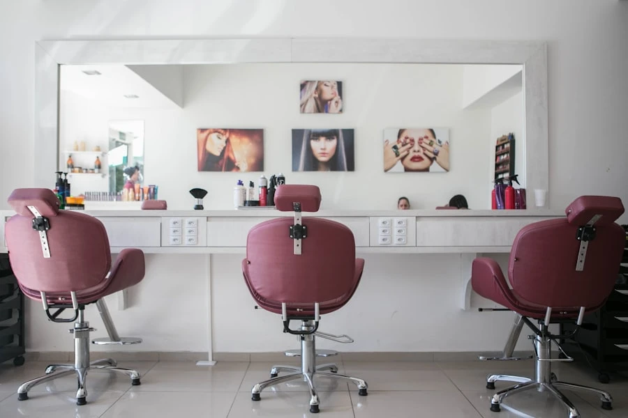 Artist pinning bridal updo during a studio trial session