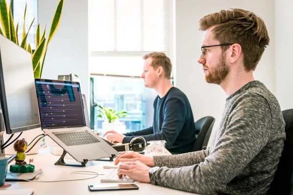 Designers at their workstations